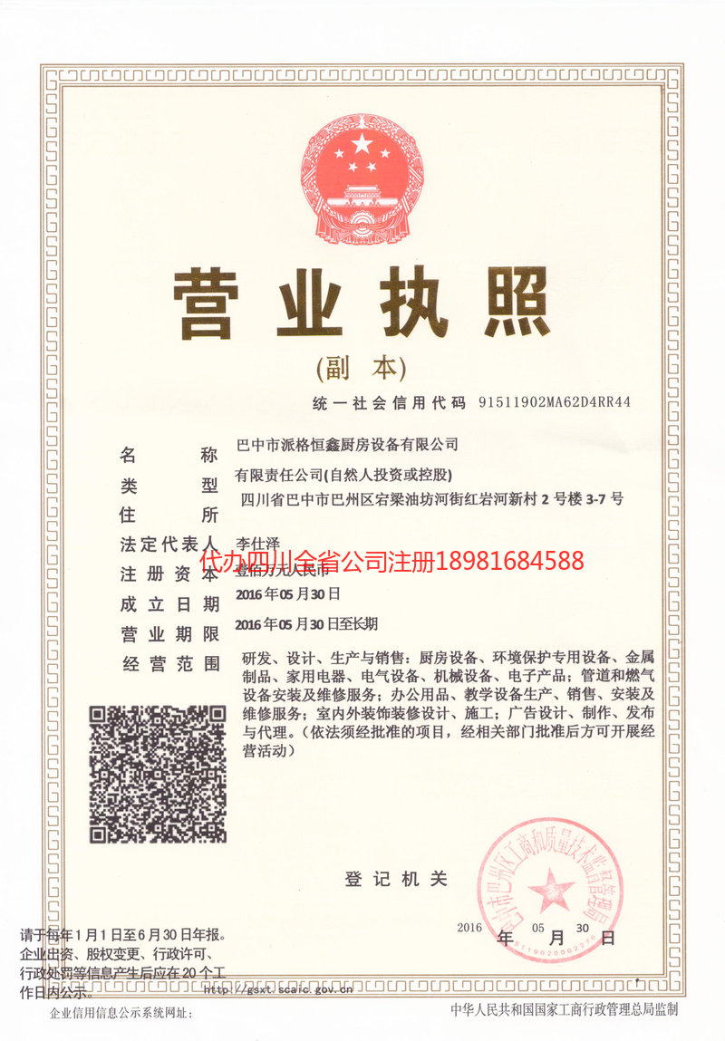 海南海南派格恒鑫厨房设备有限公司